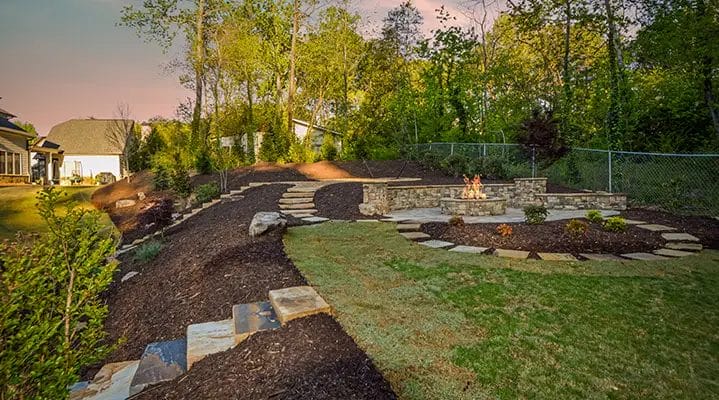 Outdoor makeover: Landscape-With-Fire-Pit-Blog