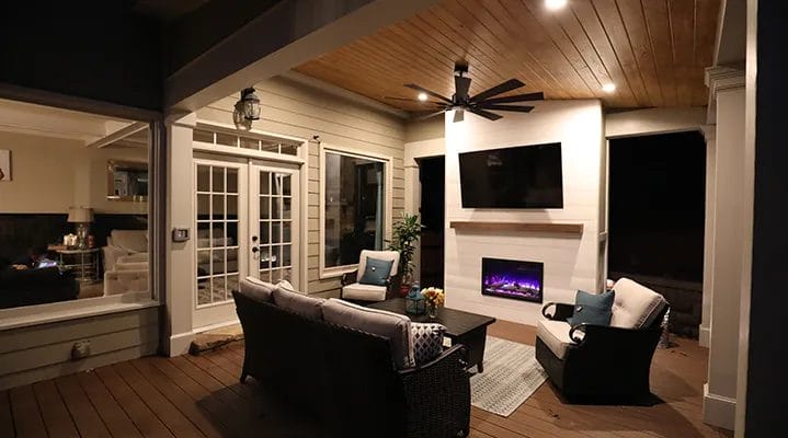 Outdoor Makeover: Modern-Electric-Fireplace