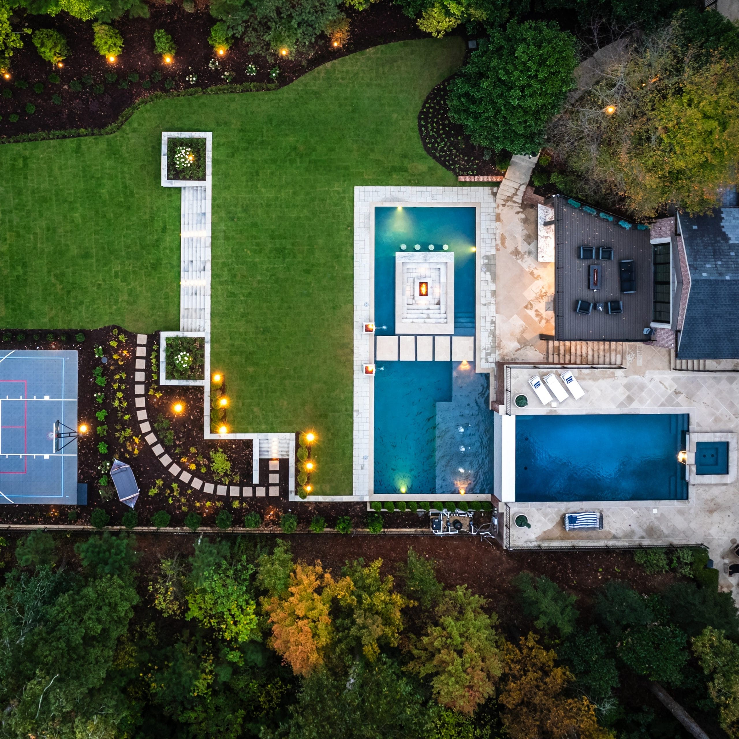 App-controlled lighting, heat, and pumps