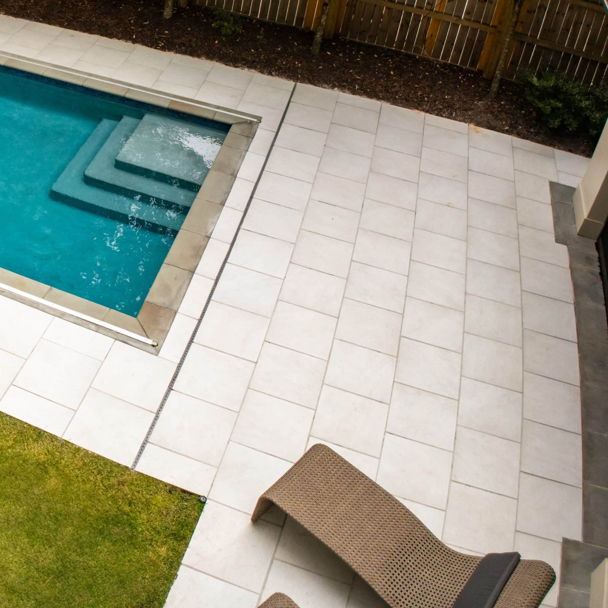 Travertine or Paver Deck